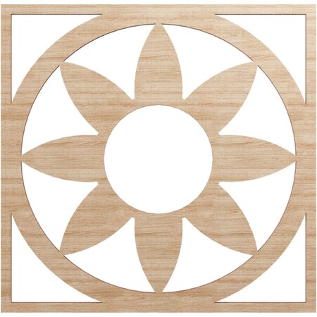 Ekena Millwork Blume Wood Fretwork Pierced Ceiling Medallion, Alder, 18"OD x 6 1/4"ID x 3/8"T CMWP18X18X0375BLAL